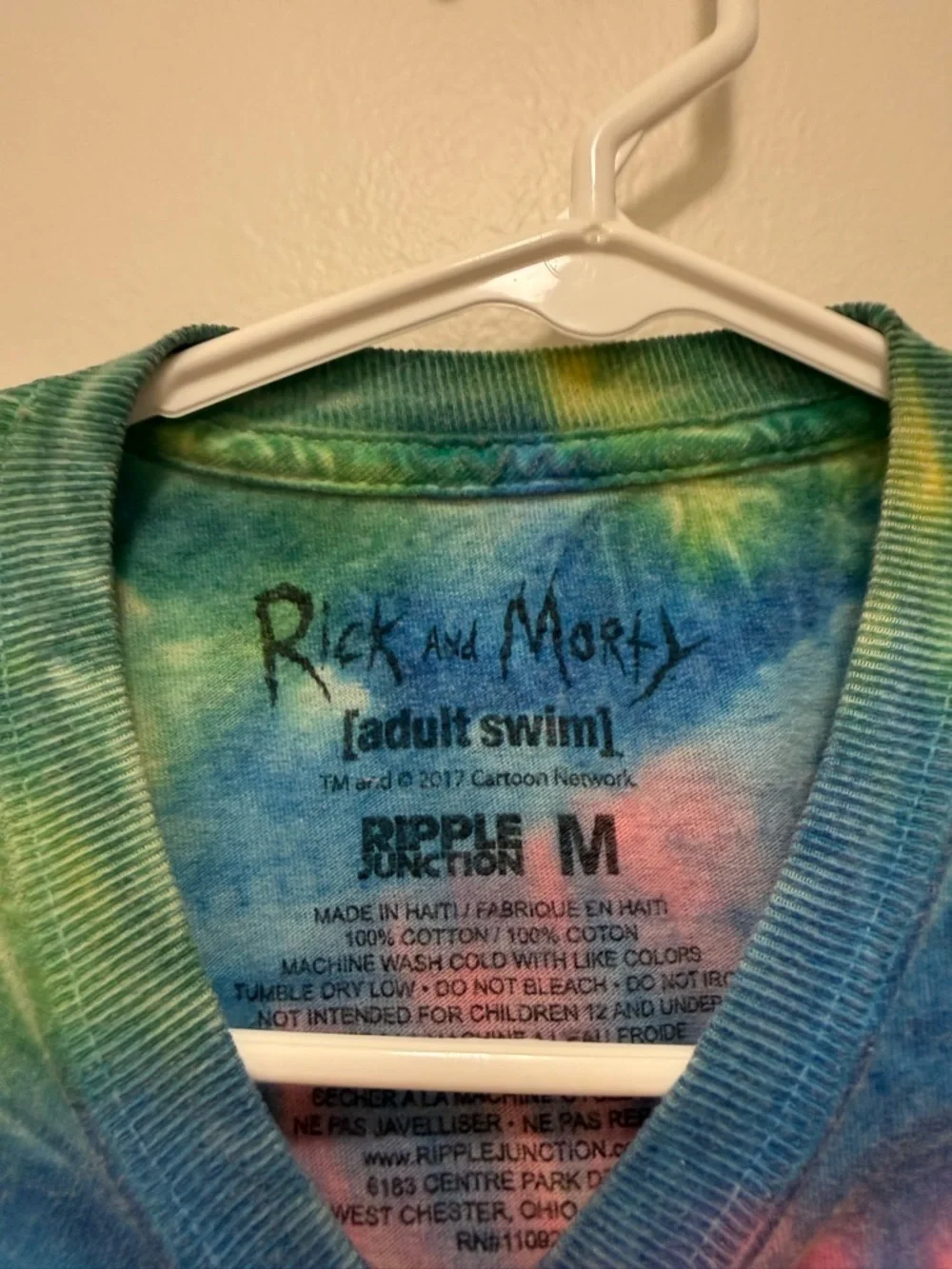 Ripple Junction Multicolor Tie-Dye Adult Unisex Tee - Picture 3 of 4